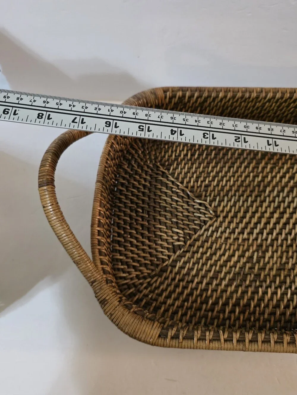 Pampered Chef Woven Selection Serving Tray Ratan Wicker Retired